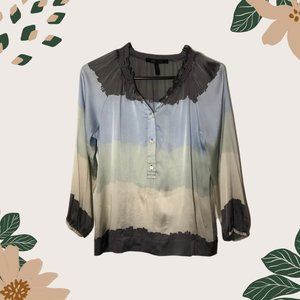 BCBG - COLOR BLOCK SILK TOP - SIZE XXS